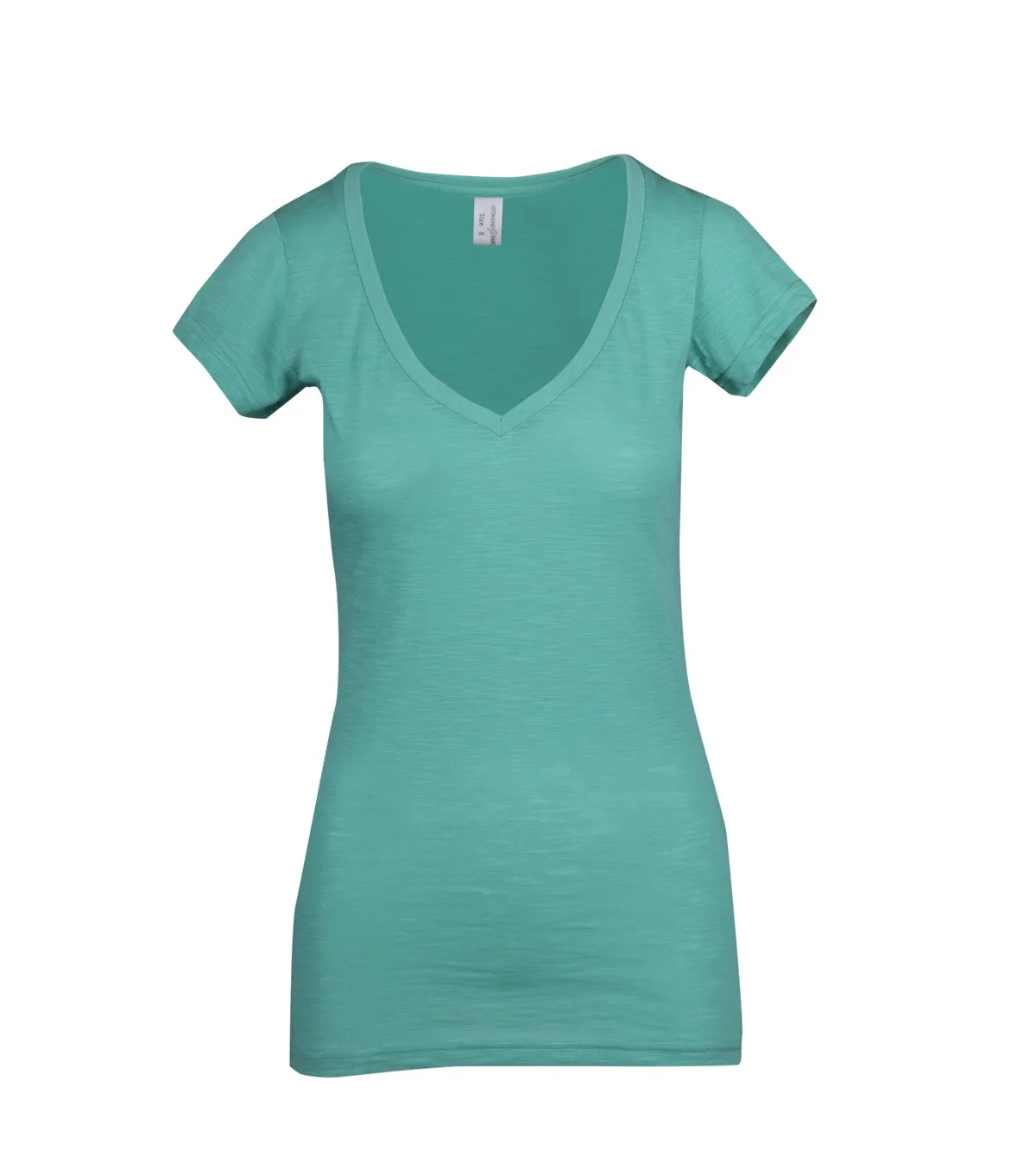 Ramo Ladies Raw Cotton Wave V Neck Tees (T918LD)