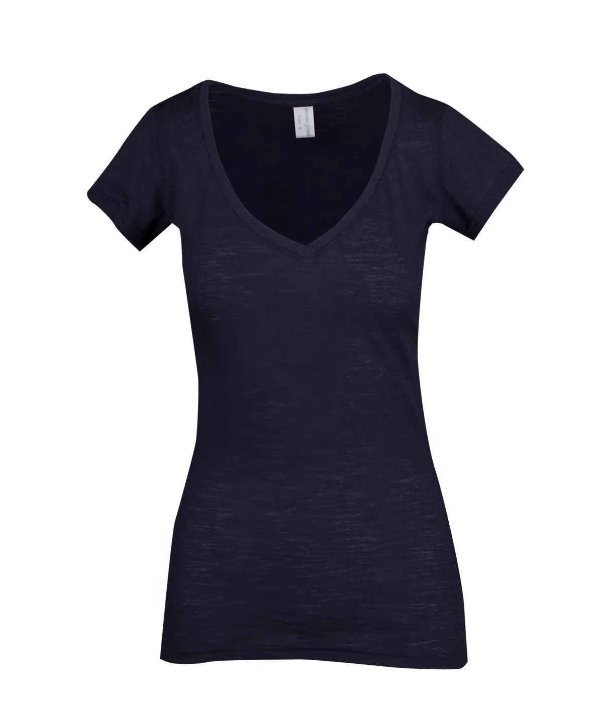 Ramo Ladies Raw Cotton Wave V Neck Tees (T918LD)