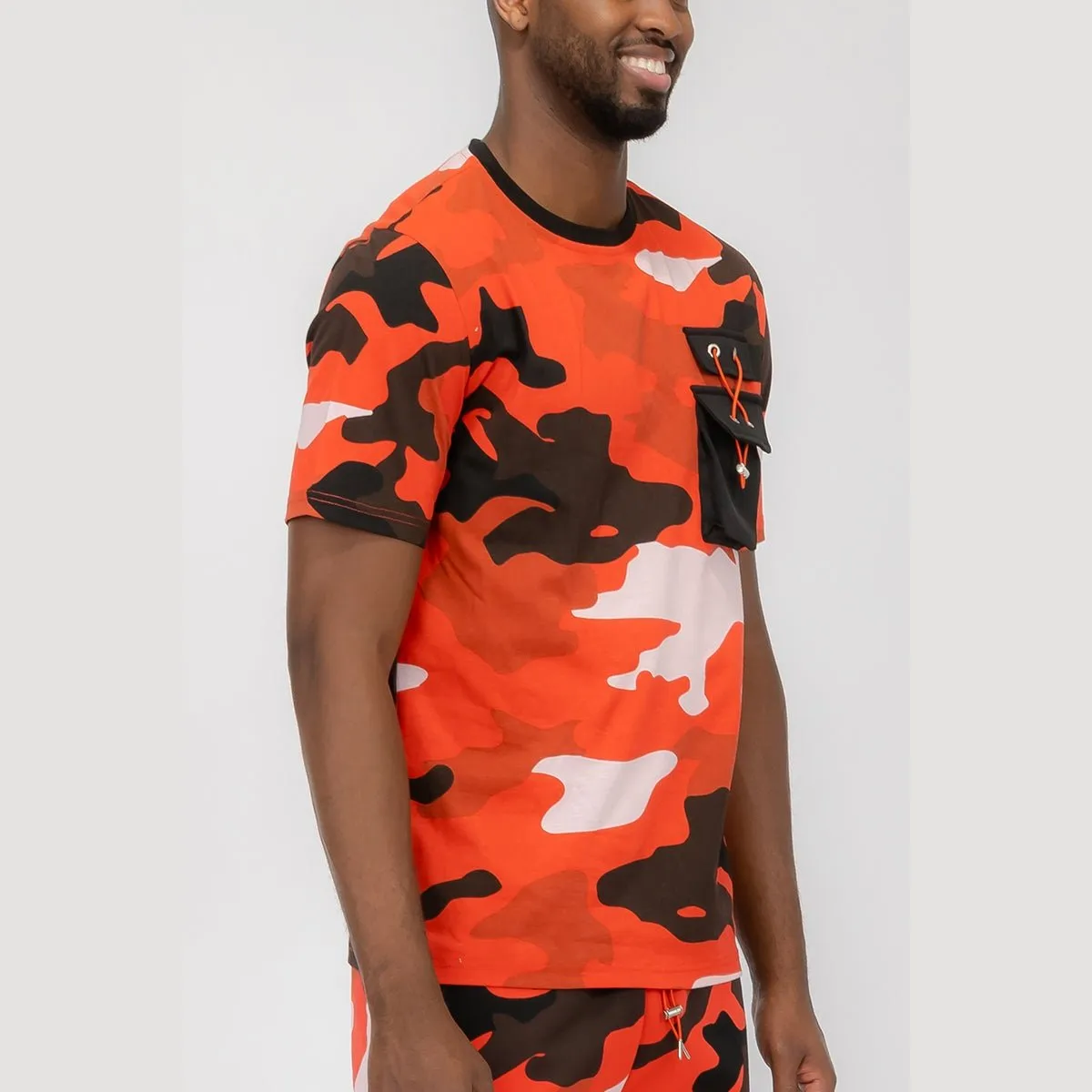 Red Full Camo Toggle T-Shirt