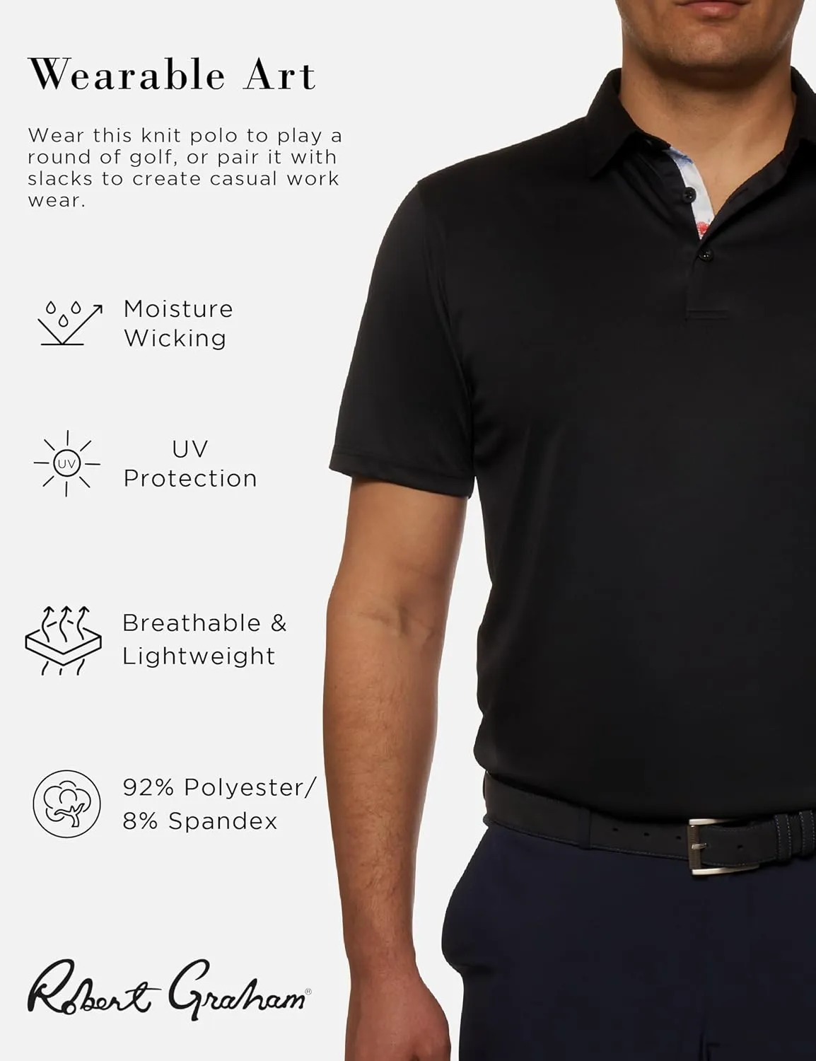 Robert Graham Men's Axelsen Polo Short Sleeve Knit Golf Shirt