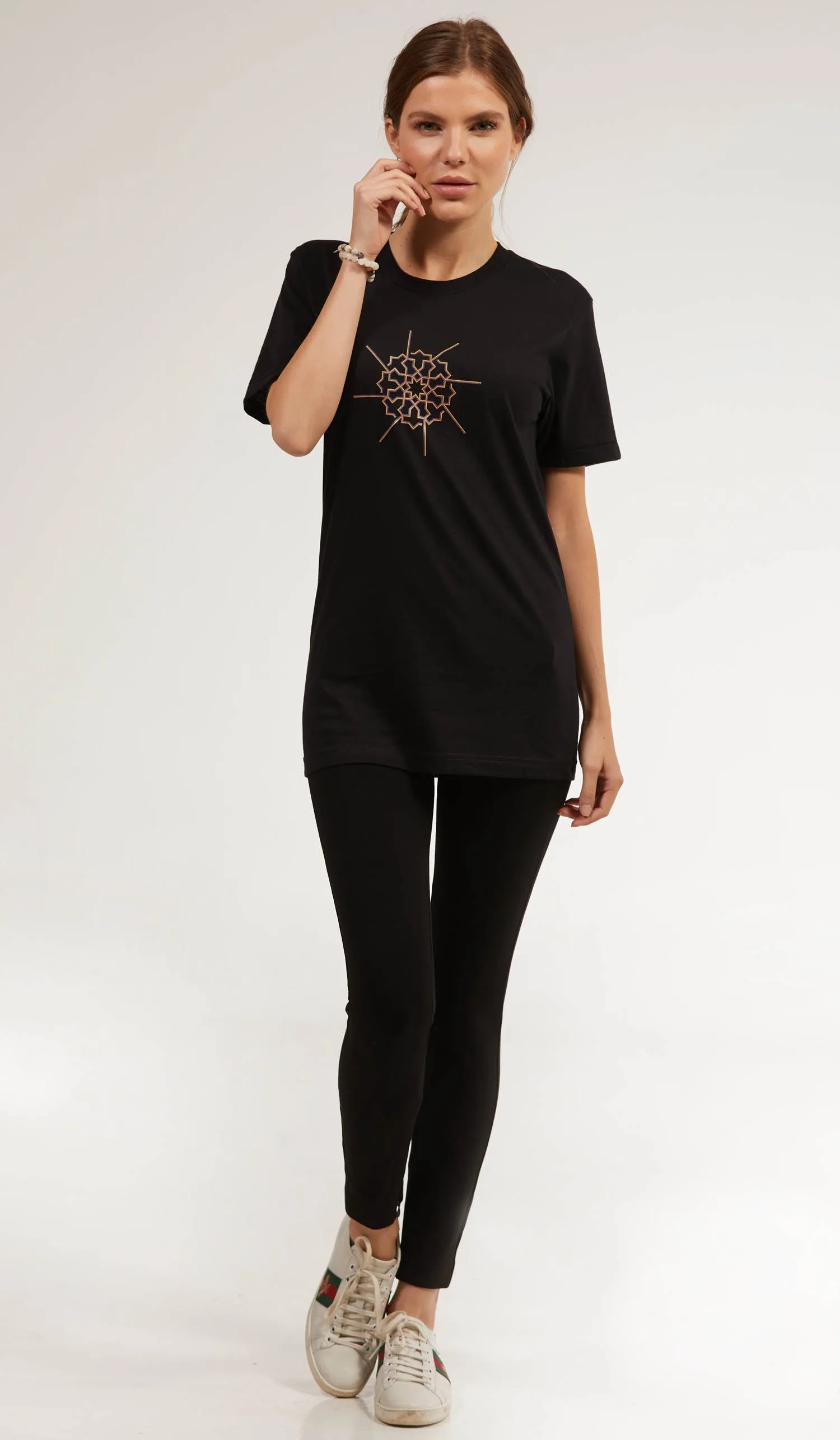 Short Sleeve Unisex T Shirt - Prism - Black