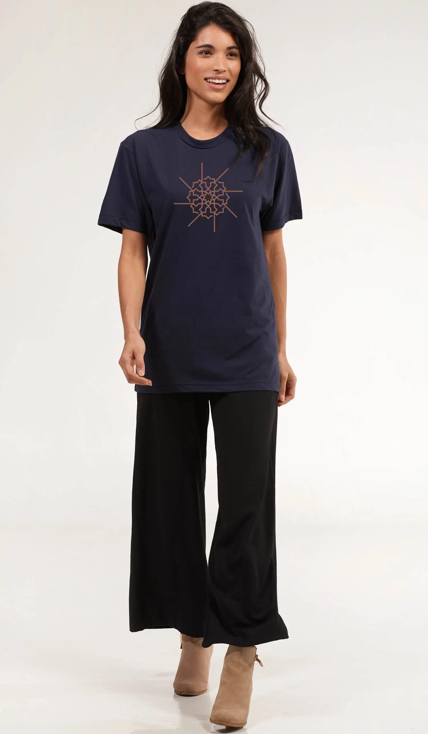 Short Sleeve Unisex T Shirt - Prism - Navy