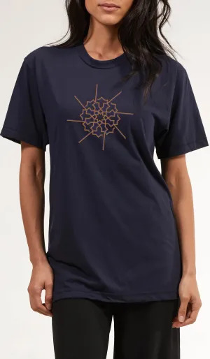 Short Sleeve Unisex T Shirt - Prism - Navy