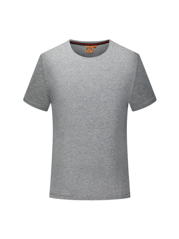 Simple, casual, solid color short-sleeved T-shirts for men and women