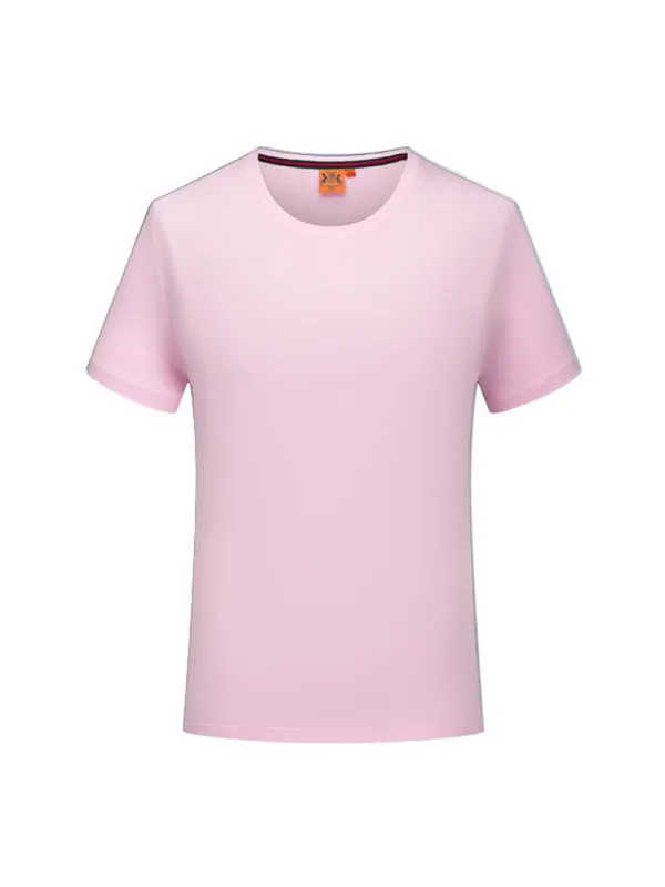Simple, casual, solid color short-sleeved T-shirts for men and women