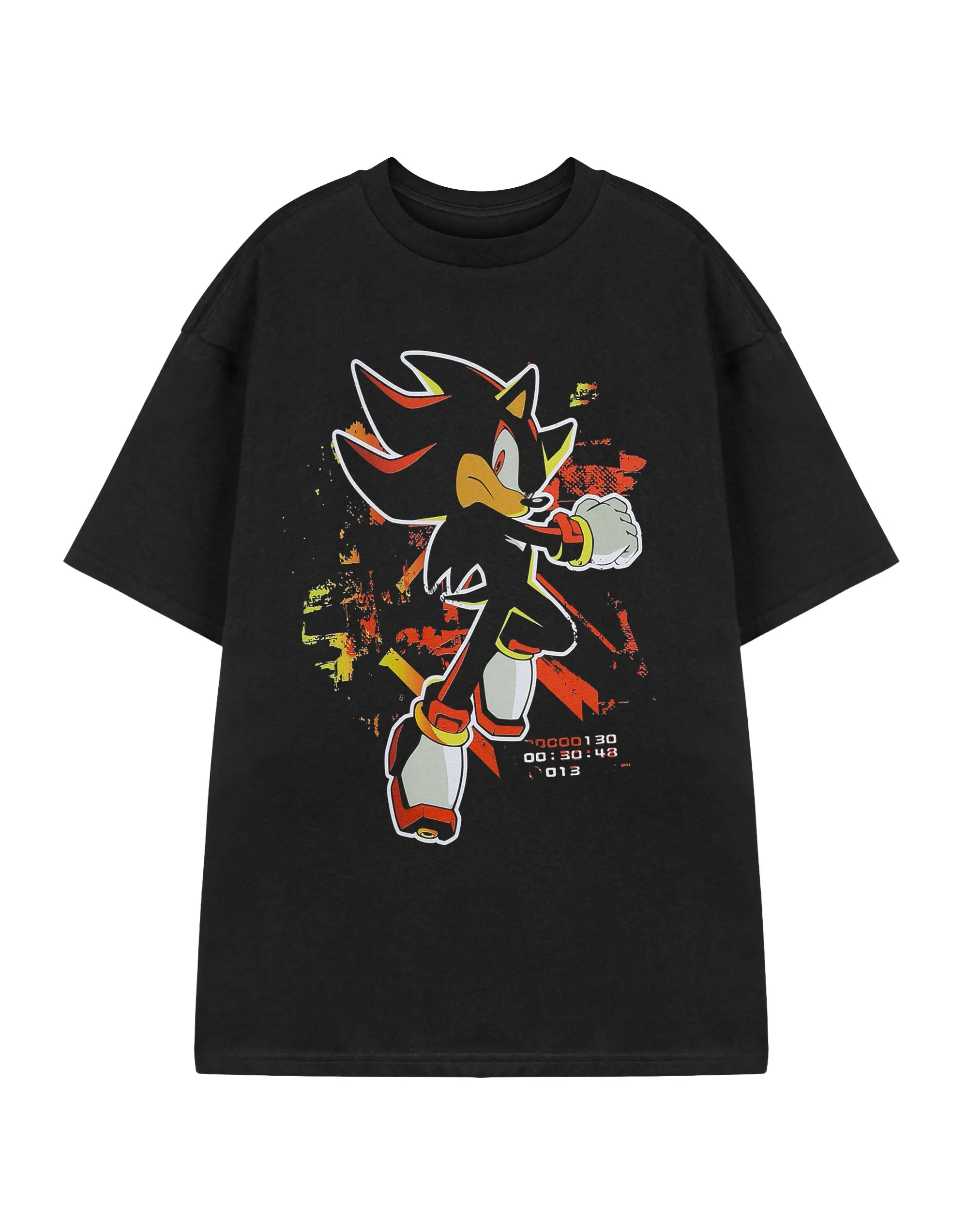 Sonic the Hedgehog Shadow Paint Mens Black Short Sleeved T-Shirt