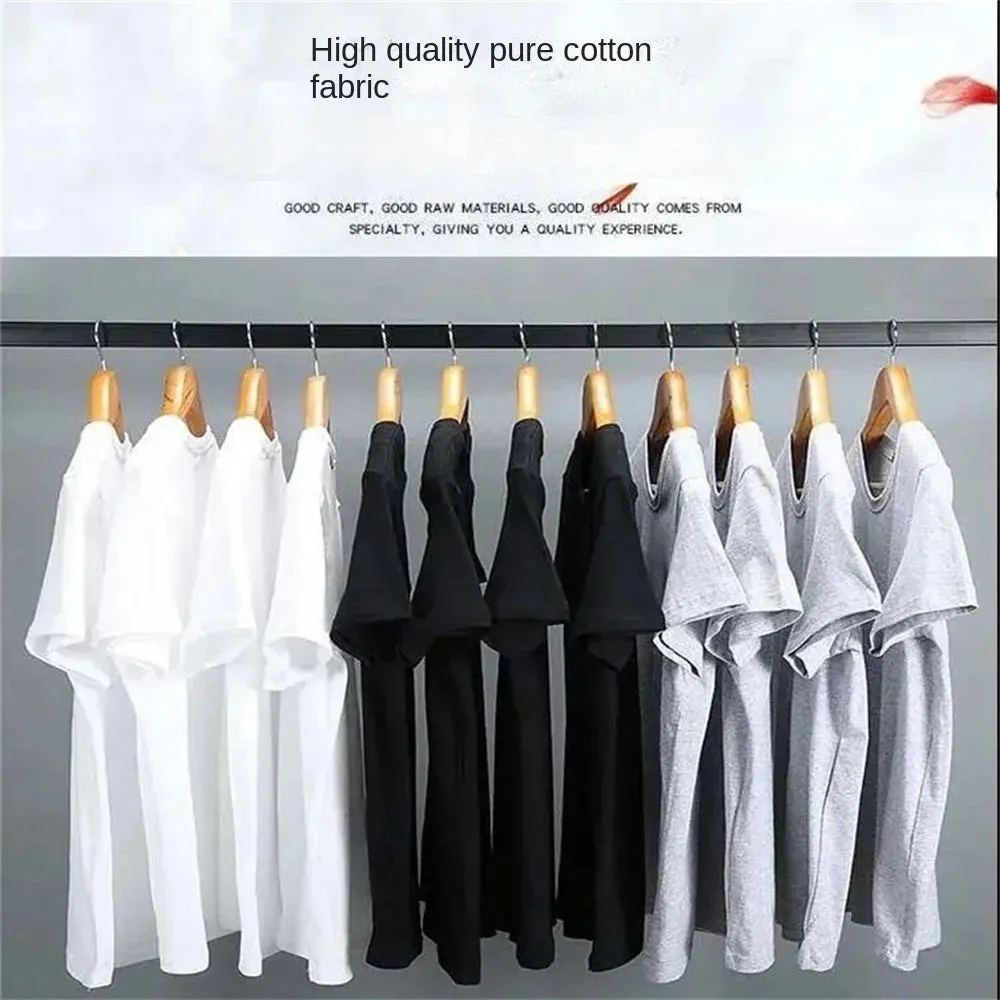 Summer Cotton Solid Color Blank T-shirts