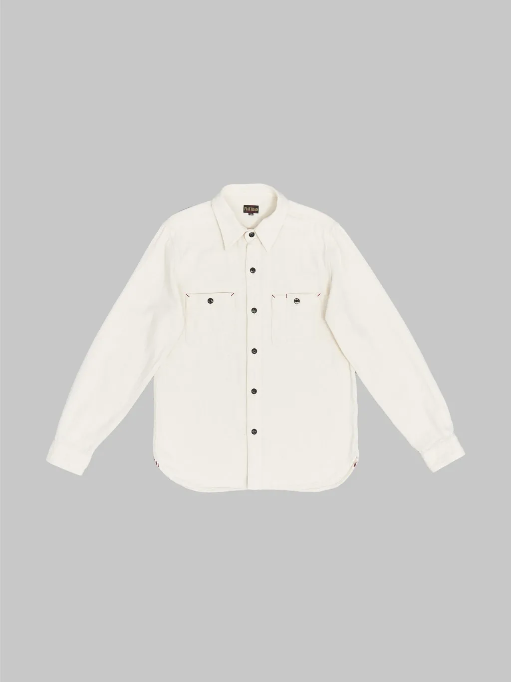 The Flat Head Twill Work Shirt Ivory