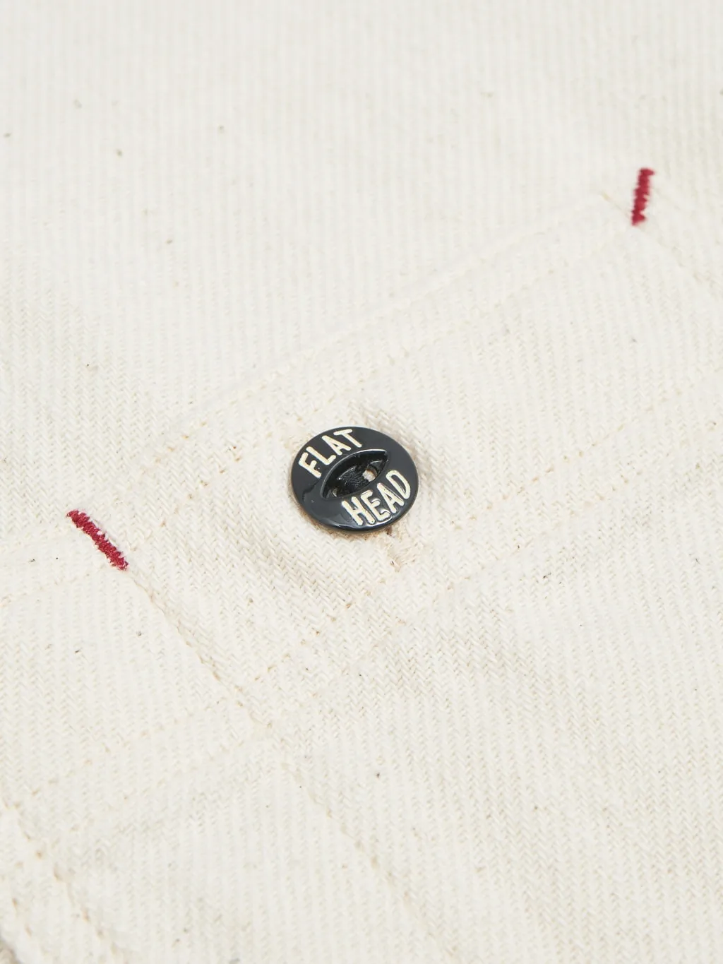 The Flat Head Twill Work Shirt Ivory