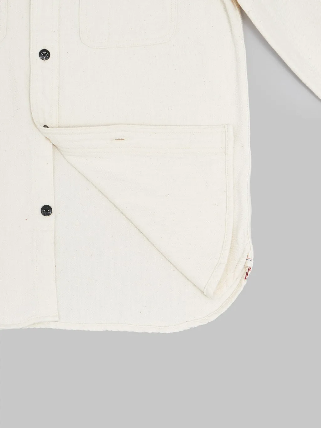 The Flat Head Twill Work Shirt Ivory