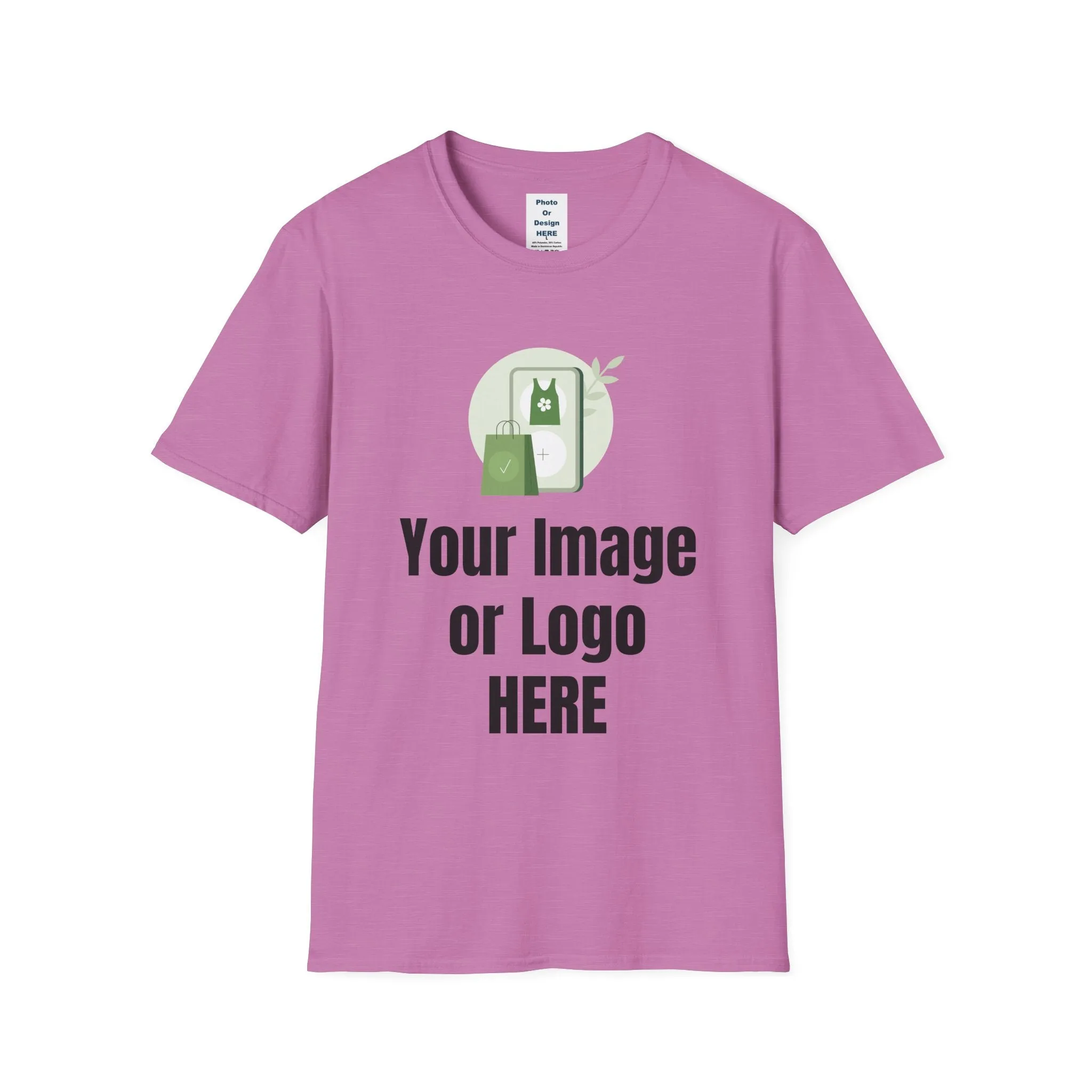 UPRINT-Custom T-Shirt with YOUR Image or Logo!! Softstyle T-Shirt - Your Image or Logo Here