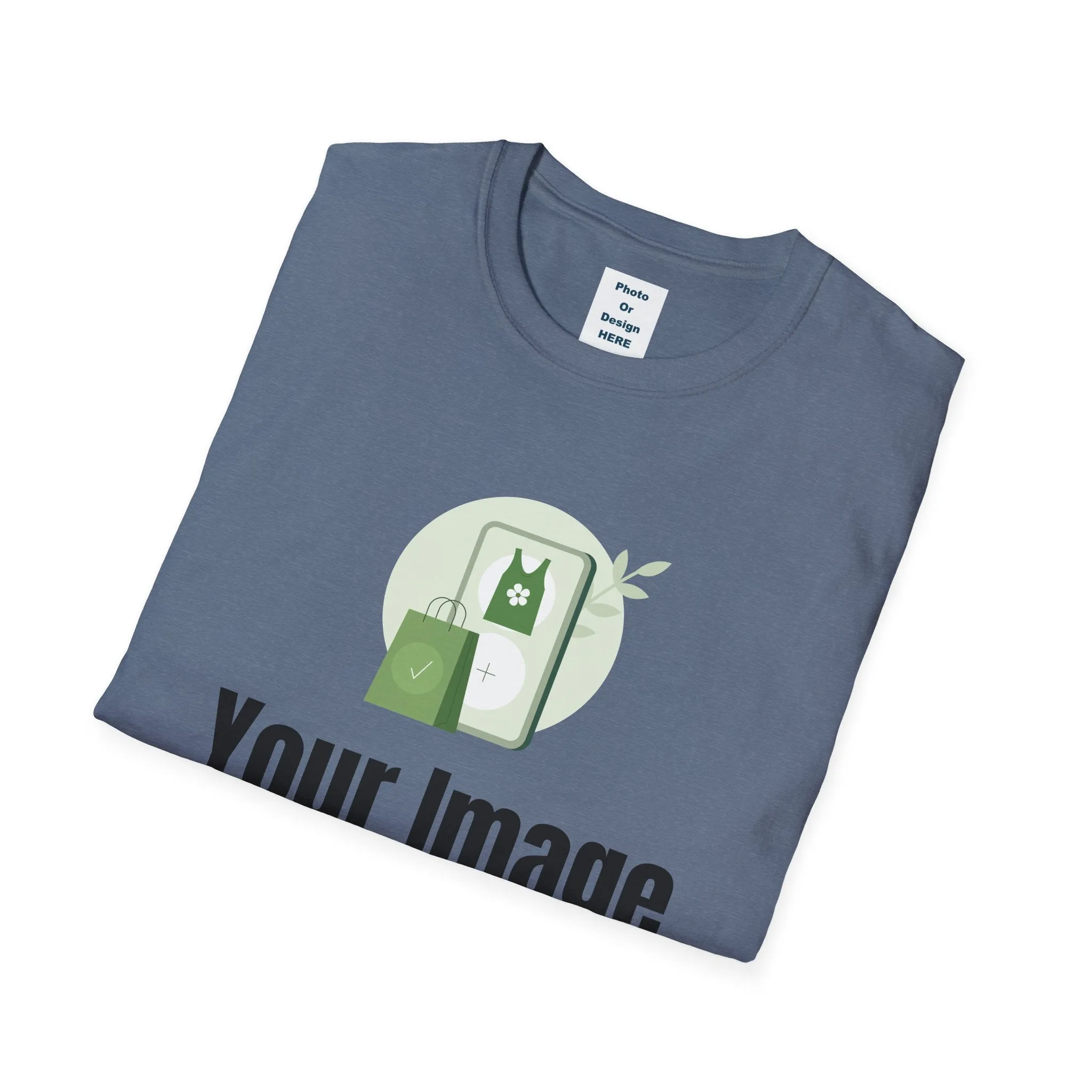 UPRINT-Custom T-Shirt with YOUR Image or Logo!! Softstyle T-Shirt - Your Image or Logo Here
