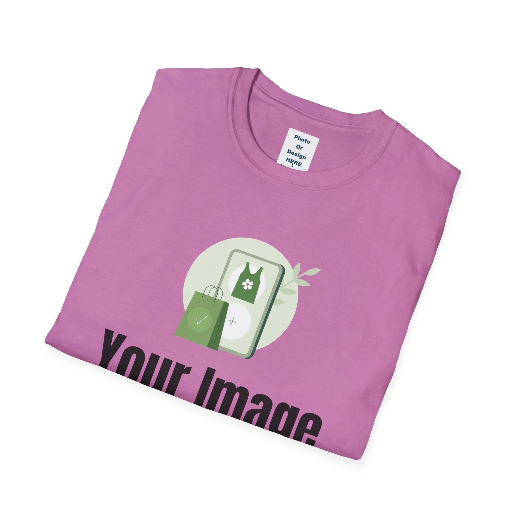 UPRINT-Custom T-Shirt with YOUR Image or Logo!! Softstyle T-Shirt - Your Image or Logo Here