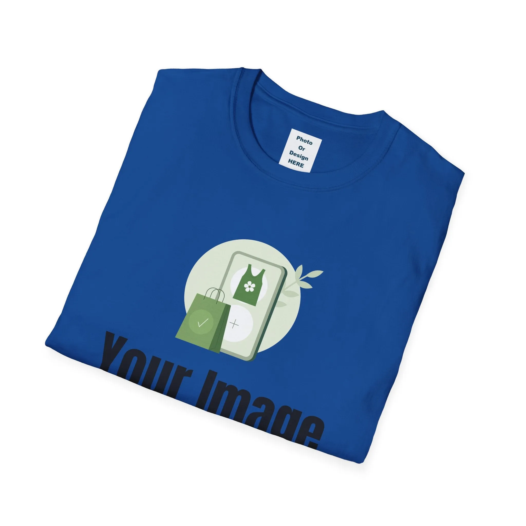 UPRINT-Custom T-Shirt with YOUR Image or Logo!! Softstyle T-Shirt - Your Image or Logo Here