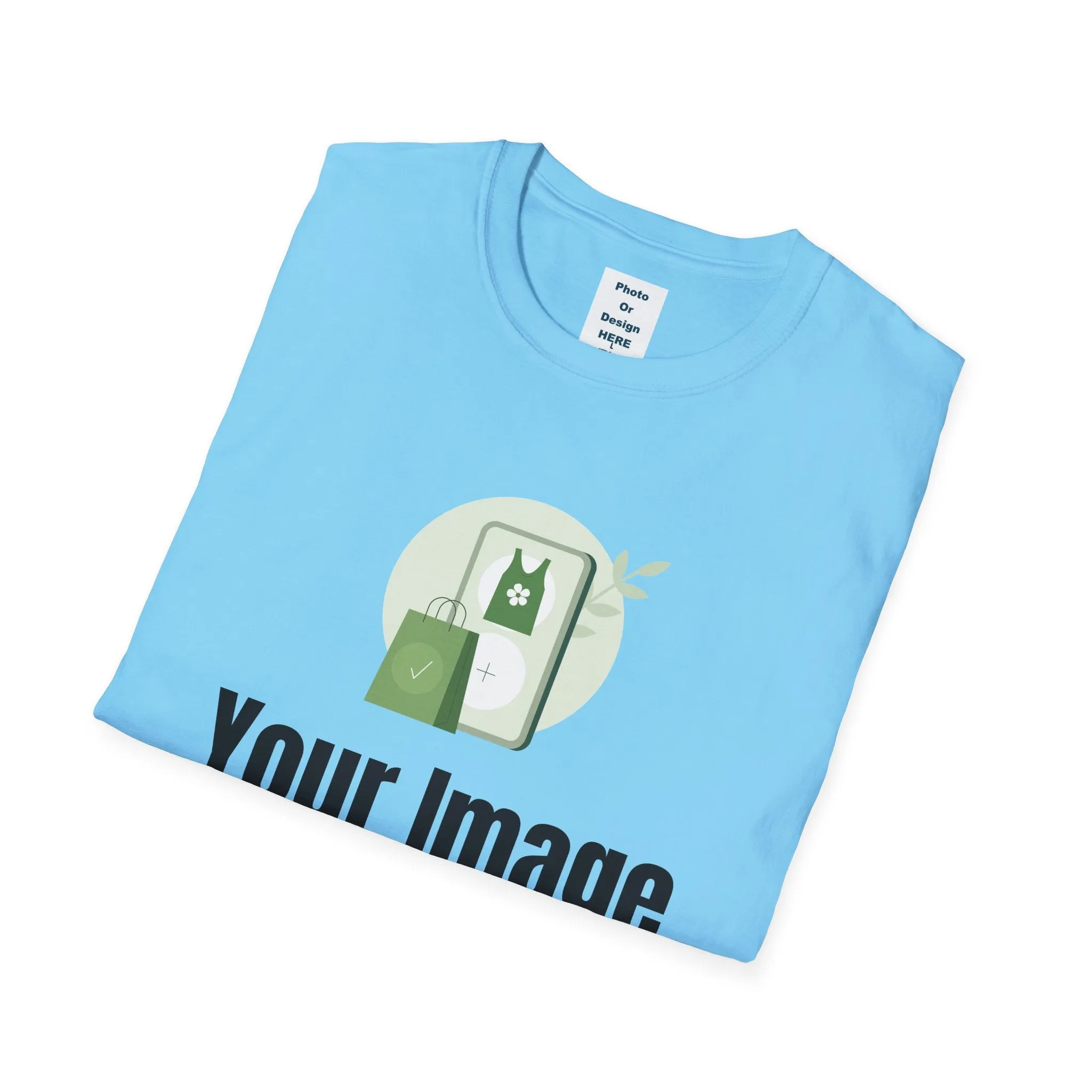 UPRINT-Custom T-Shirt with YOUR Image or Logo!! Softstyle T-Shirt - Your Image or Logo Here