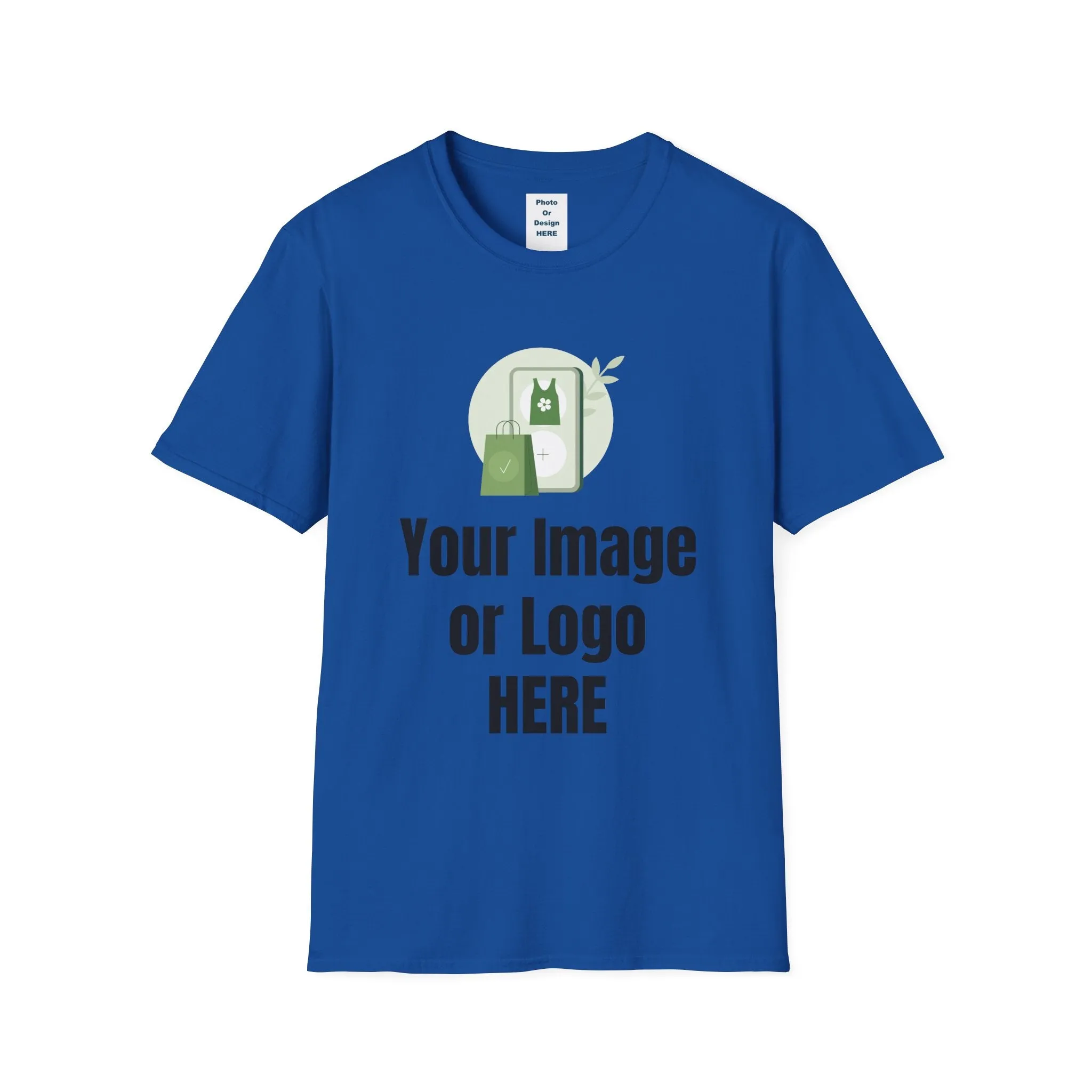 UPRINT-Custom T-Shirt with YOUR Image or Logo!! Softstyle T-Shirt - Your Image or Logo Here