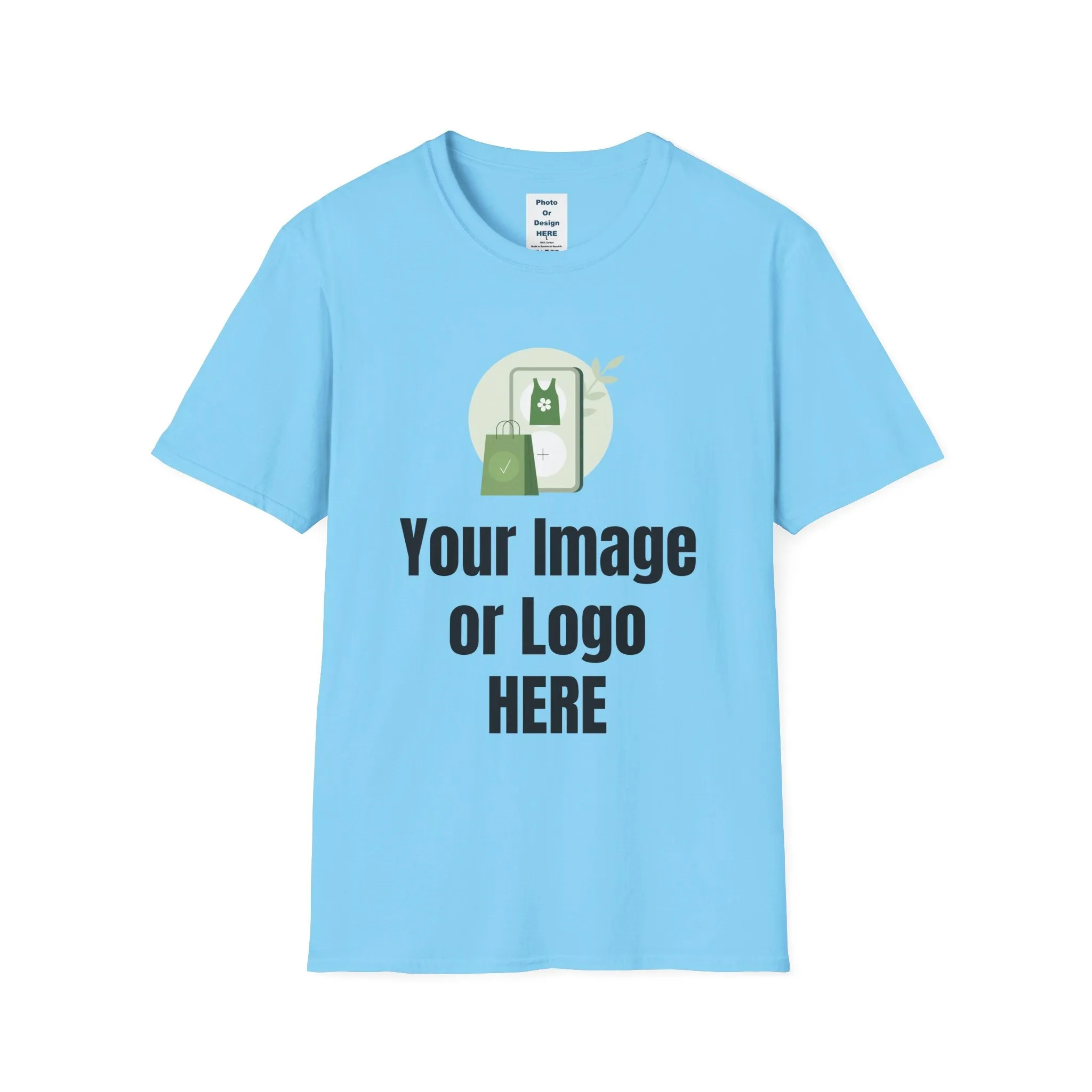 UPRINT-Custom T-Shirt with YOUR Image or Logo!! Softstyle T-Shirt - Your Image or Logo Here
