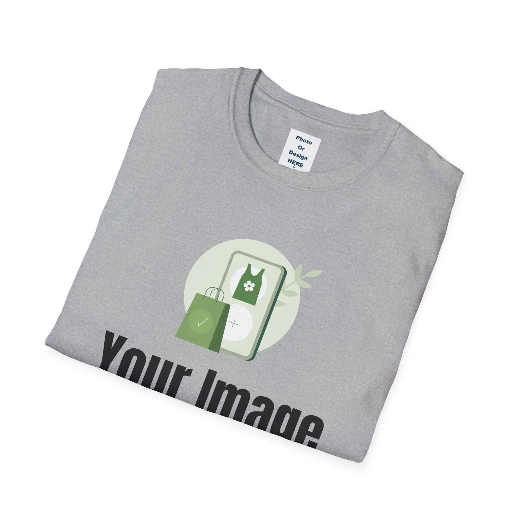 UPRINT-Custom T-Shirt with YOUR Image or Logo!! Softstyle T-Shirt - Your Image or Logo Here