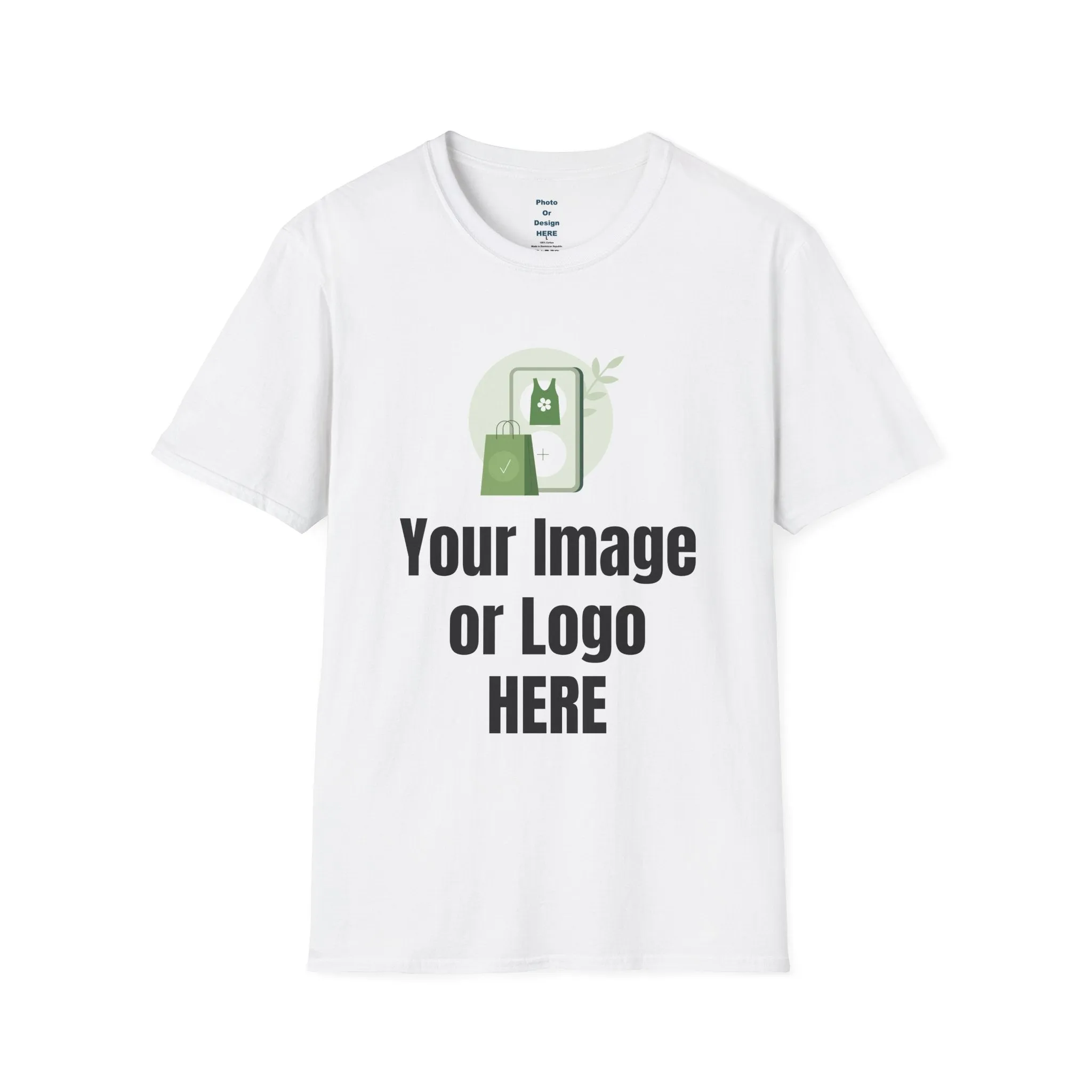 UPRINT-Custom T-Shirt with YOUR Image or Logo!! Softstyle T-Shirt - Your Image or Logo Here