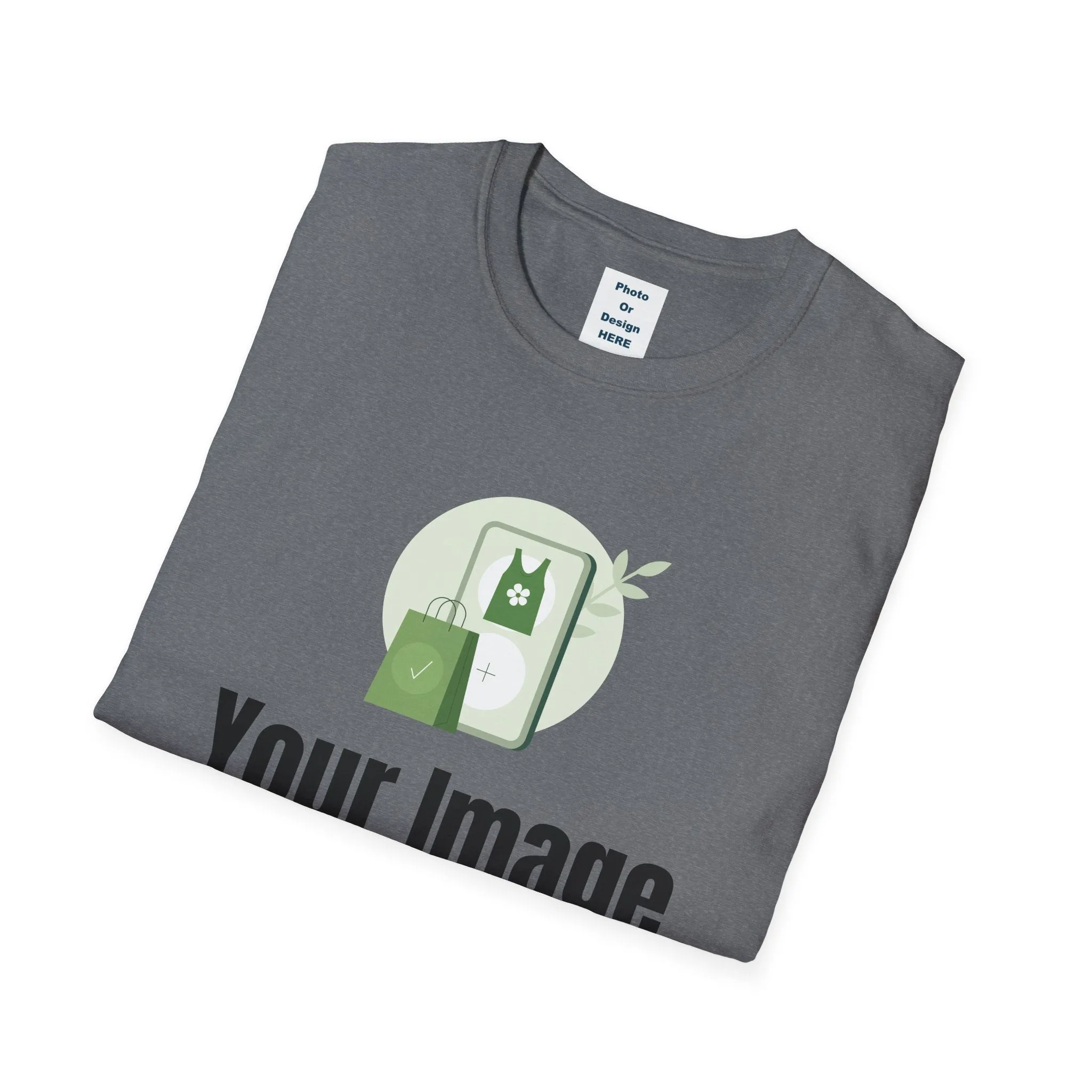 UPRINT-Custom T-Shirt with YOUR Image or Logo!! Softstyle T-Shirt - Your Image or Logo Here
