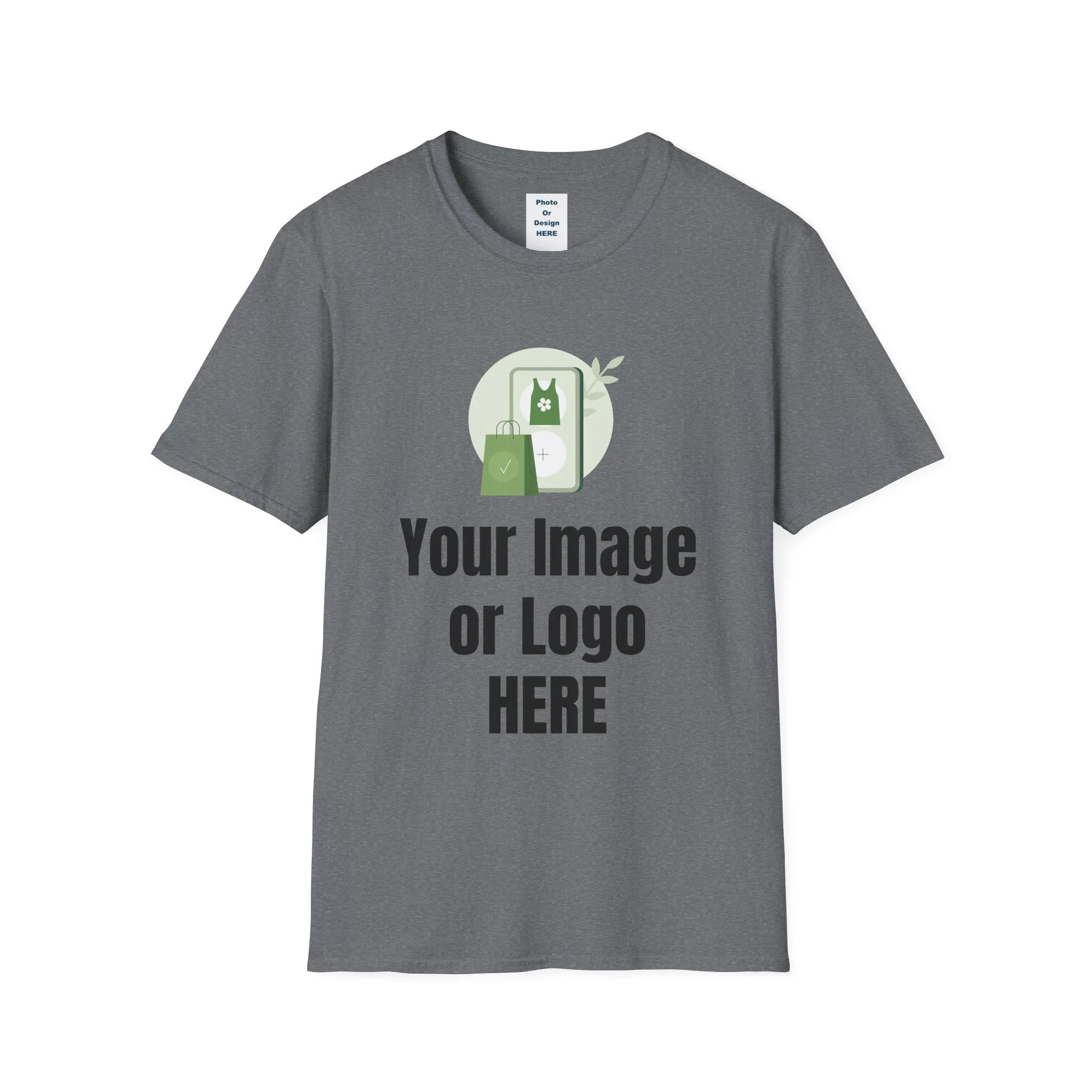 UPRINT-Custom T-Shirt with YOUR Image or Logo!! Softstyle T-Shirt - Your Image or Logo Here