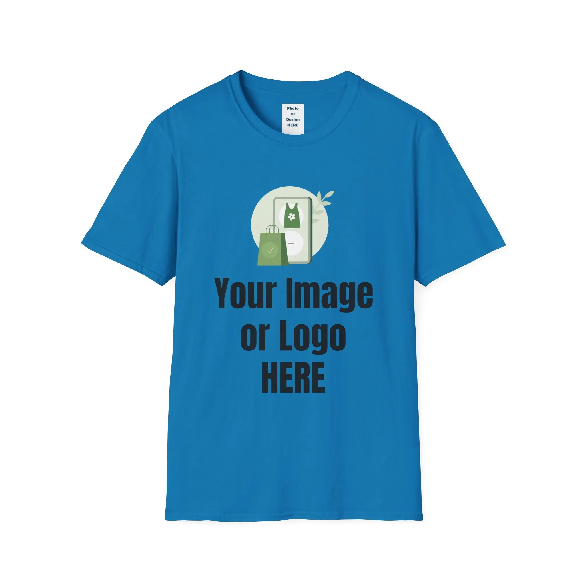 UPRINT-Custom T-Shirt with YOUR Image or Logo!! Softstyle T-Shirt - Your Image or Logo Here