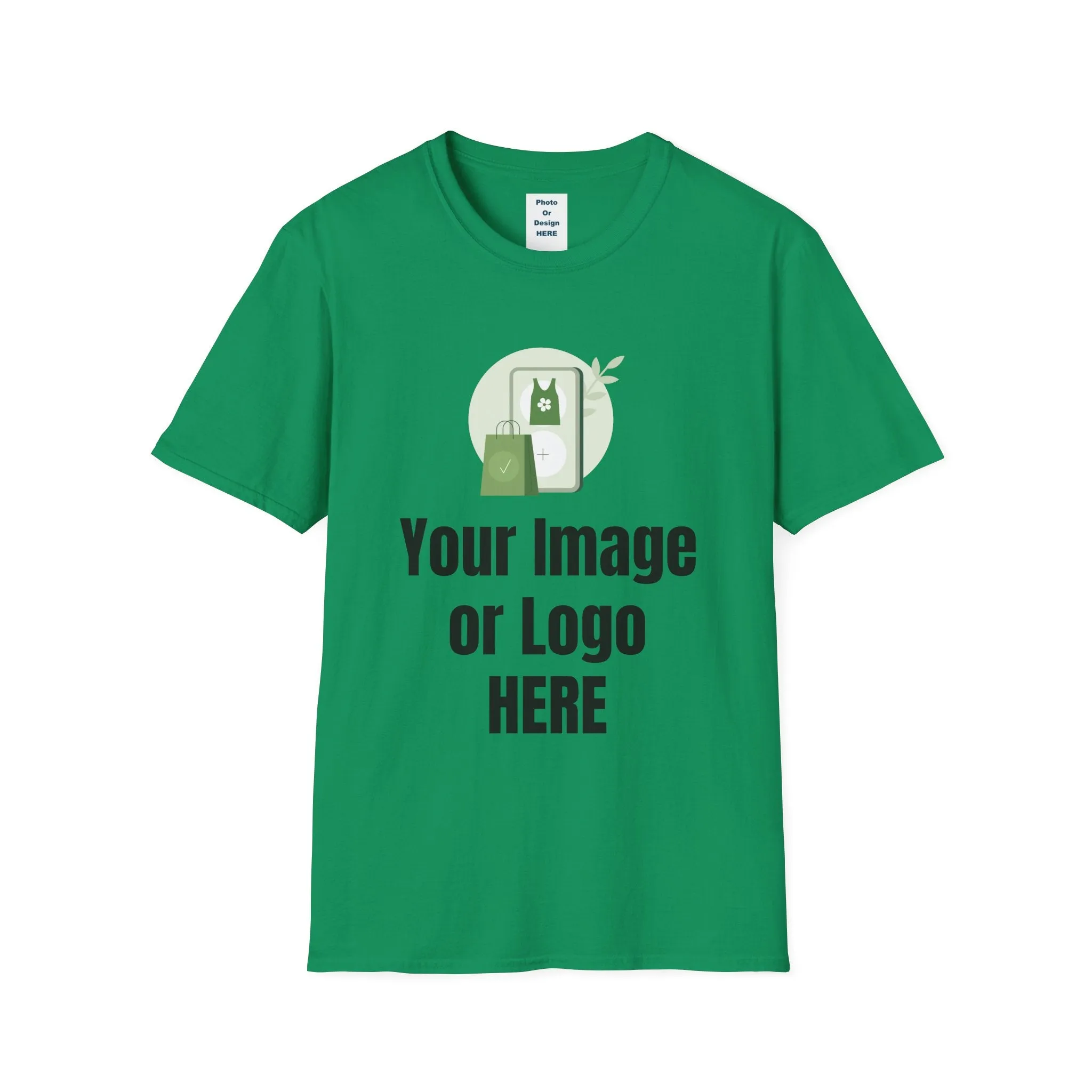 UPRINT-Custom T-Shirt with YOUR Image or Logo!! Softstyle T-Shirt - Your Image or Logo Here