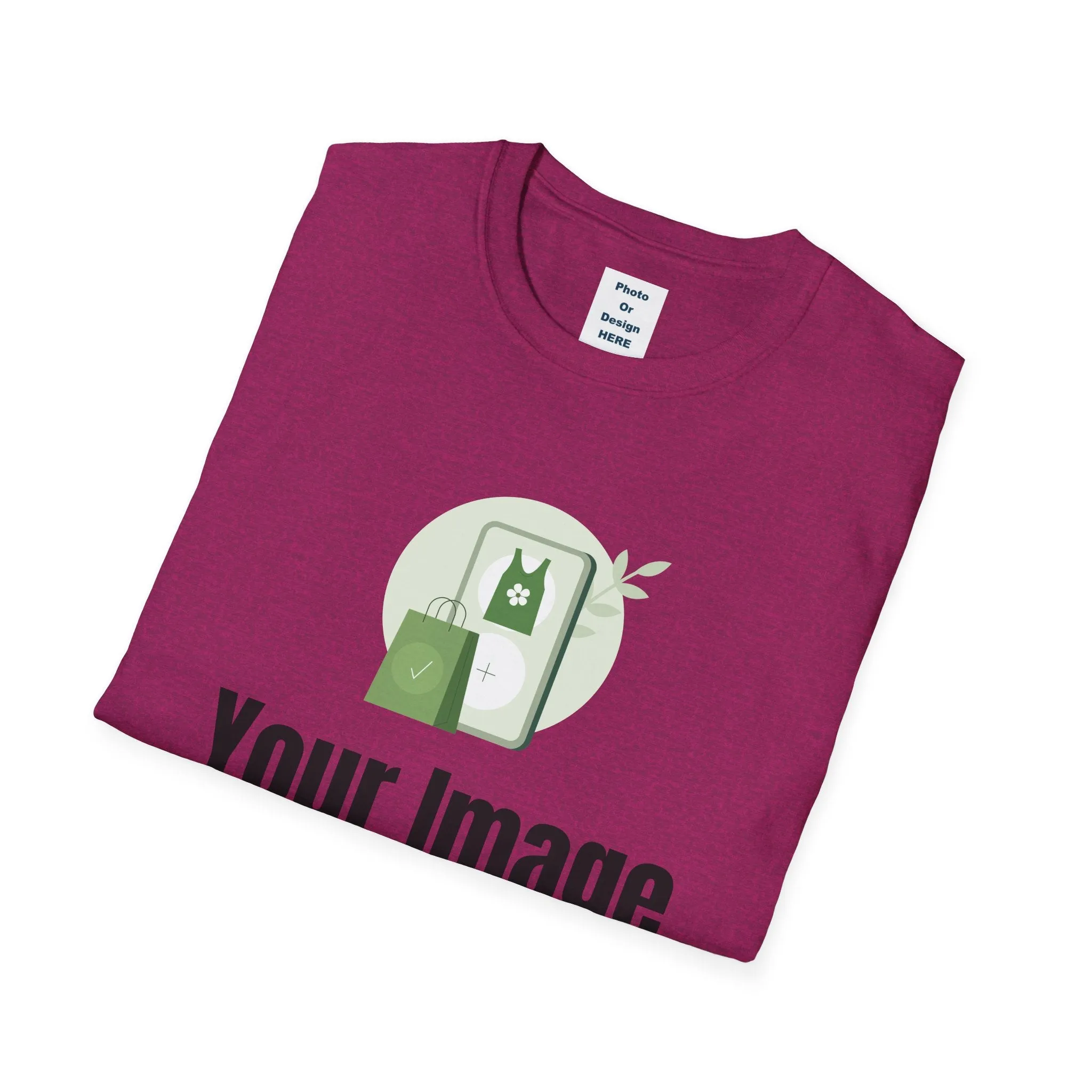 UPRINT-Custom T-Shirt with YOUR Image or Logo!! Softstyle T-Shirt - Your Image or Logo Here