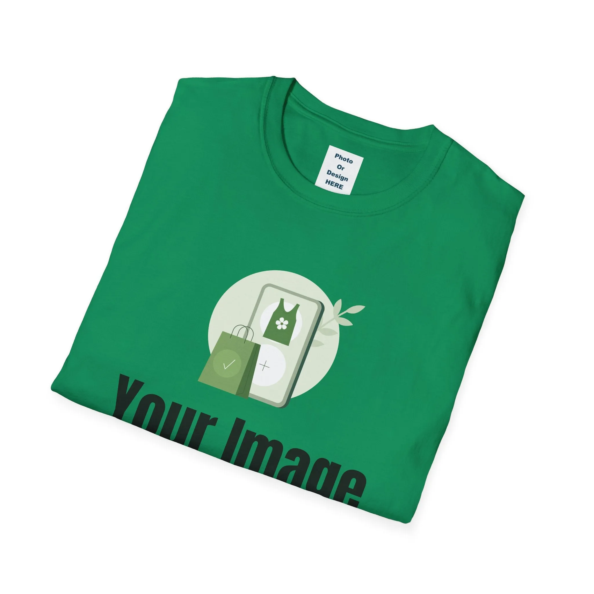 UPRINT-Custom T-Shirt with YOUR Image or Logo!! Softstyle T-Shirt - Your Image or Logo Here
