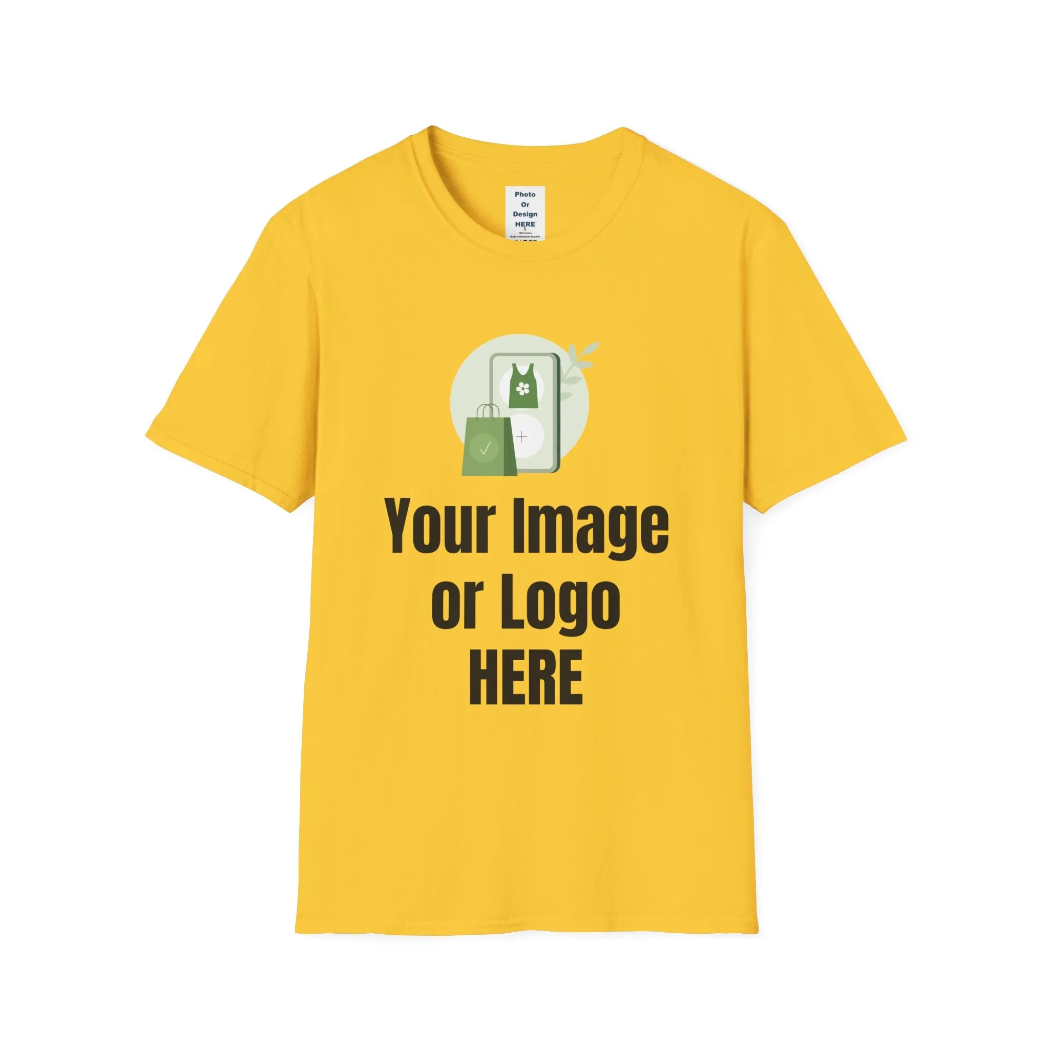 UPRINT-Custom T-Shirt with YOUR Image or Logo!! Softstyle T-Shirt - Your Image or Logo Here
