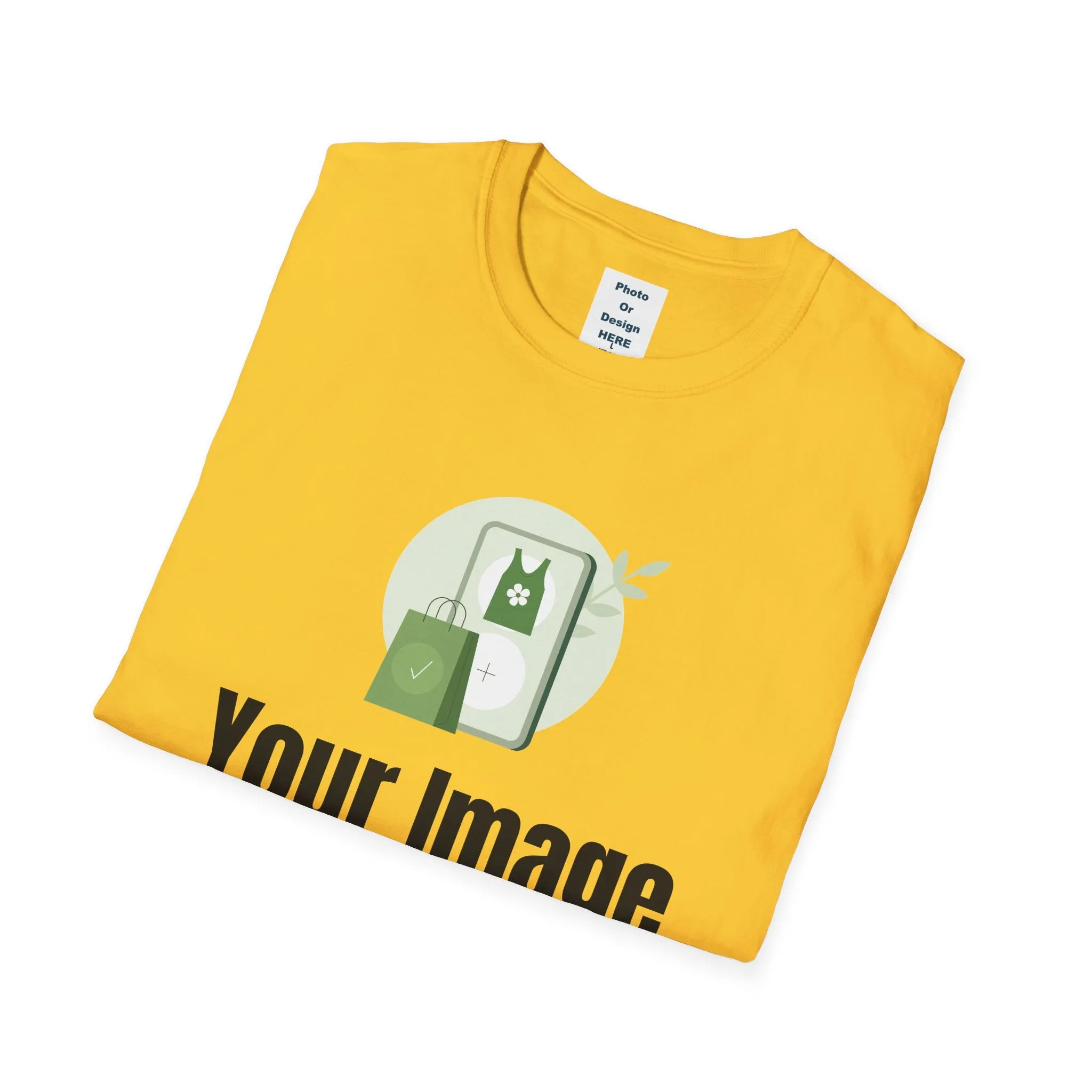 UPRINT-Custom T-Shirt with YOUR Image or Logo!! Softstyle T-Shirt - Your Image or Logo Here