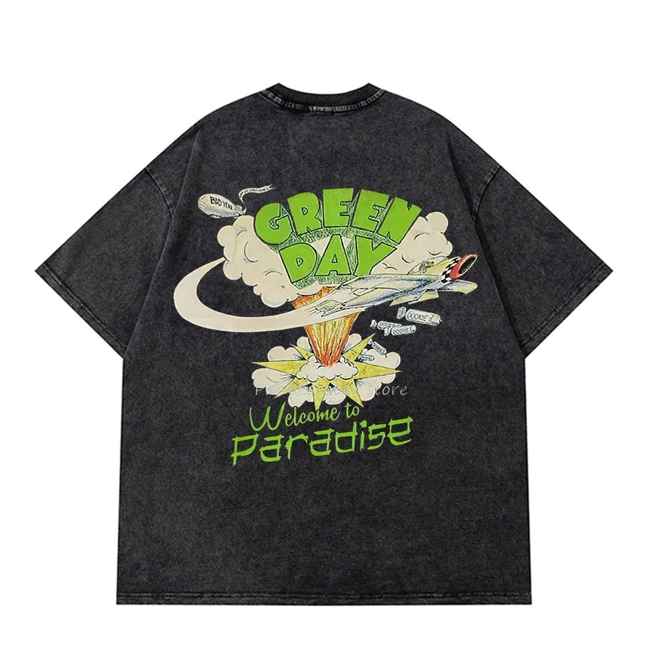 Vintage Washed Tshirts Anime Loose T Shirt v1