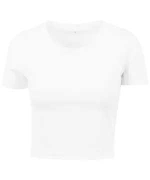 White - Women's cropped tee