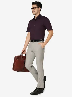 Wine Solid Regular fit Formal Shirt | JadeBlue