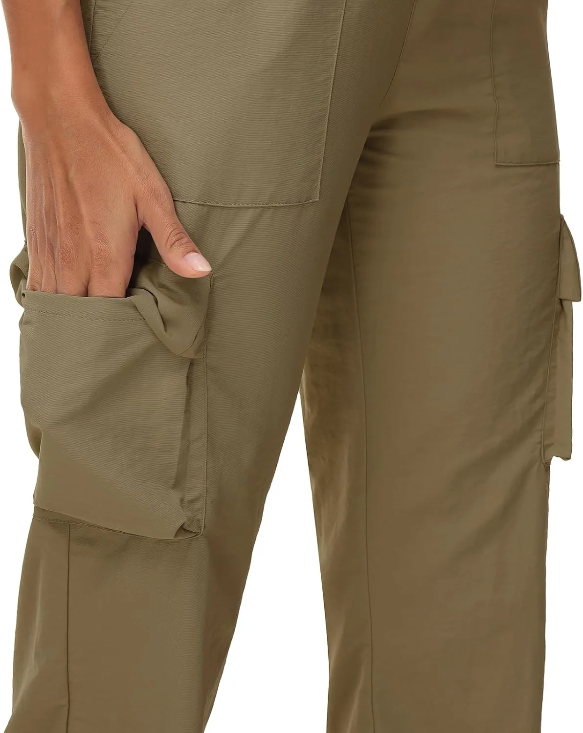 Womens Cargo Joggers Parachute Y2K Pants Lightweight Hiking Travel Scrub Pants Elastic Waist with Drawstring Quick Dry