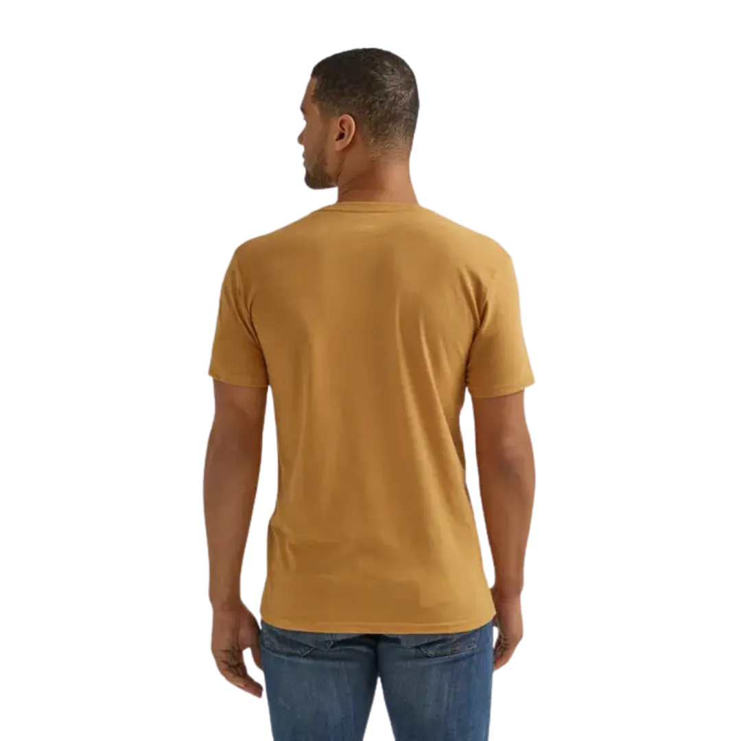 Wrangler Men's Fence Graphic Gold Tee Shirt