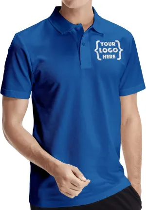 Xiovio Customize Custom Men's Polo Shirts Golf Jersey Tees | FrontBack Print, Embroidery Personalized with Text & Logo