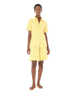 Yellow Striped Knit Shirt